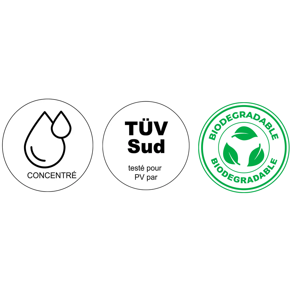 certification produit entretien pour panneaux solaires cement removal agent fabrique par chemitek solar et distribue par voltaclean shop