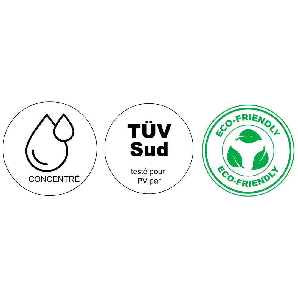 certification produit entretien pour panneaux solaires d solar defender fabrique par chemitek solar et distribue par voltaclean shop