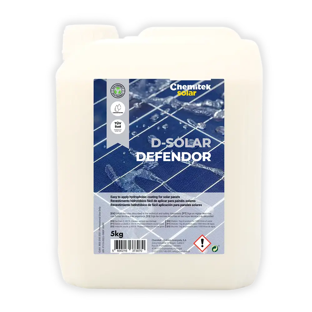 produit entretien pour panneaux solaires d solar defender fabrique par chemitek solar et distribue par voltaclean shop